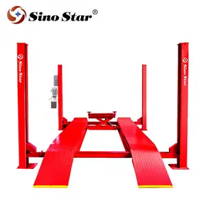 SINO STAR chinese automotive alignment 4 post car lift with ramps for client's car repair cn jia