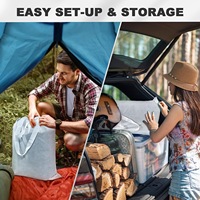 Camping en plein air durable gonflage rapide facile portable noir gris premium double matelas pneumatique