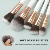 Brocha de Maquillaje Individual de Moda EMF al por Mayor, Brocha para Corrector con Mango de Madera Blanca y Pelo de Marta, Herramientas de Belleza Cosméticas