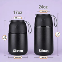 Termo para Alimentos Personalizado de Grado Alimenticio, Recipiente para Alimentos de Acero Inoxidable, Frasco para Alimentos con Aislamiento al Vacío con Cuchara