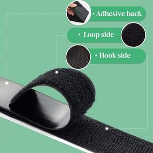 100Mm Hoge Kwaliteit Zelfklevende Haak En Lus Nylon Dubbelzijdig Sterke Zelfklevende China Fabriek Productie Gesp Vellen - Product Image 2