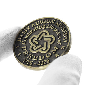 Nouvelles Pièces Commémoratives en Alliage de Zinc <span class=keywords><strong>Bronze</strong></span> Antique, Gravure en Relief 3D, Pièces Métalliques Personnalisées pour Musée, 250 Ans de Liberté - Product Image 2