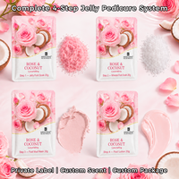 Kit de Pédicure Spa Luxe à la Rose et à la Noix de Coco en Gros, Emballage Personnalisé, Fournitures de Soins des Pieds en Vrac pour Spa de Beauté Haut de Gamme