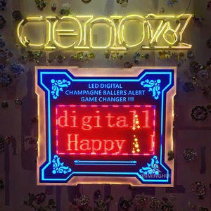 Custom VIP Service Portable LED Digital Electronic Screen Bottle Presenter Modern Style Night Club Display Rack Restaurant <b>Bar</b> - Product Image 5