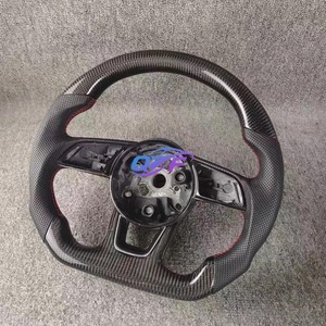 Volant en cuir pleine fleur pour <span class=keywords><strong>Audi</strong></span> A3 A4 A5 A6 A7 S3 S4 S5 S6 RS3 RS4 RS5 RS7 <span class=keywords><strong>RS6</strong></span> S7 Q5 Q7 Q8 A1 C6 C7 C8 A8 Q3 A1 B9 B8.5 - Product Image 4