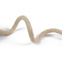Corde en coton tressé solide de 3/16 po, 15 pi (4,76 mm, 4,57 m), charge de travail de 56 lb (26 kg), corde en coton/polyester tressé