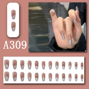 24 Piezas de <span class=keywords><strong>Uñas</strong></span> Postizas de Etiqueta Privada Personalizadas al por Mayor, Nueva Moda Estilo Francés, <span class=keywords><strong>Uñas</strong></span> a Presión de Alta Calidad, <span class=keywords><strong>Uñas</strong></span> Falsas de Gel Artificial - Product Image 5