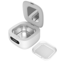 Nettoyeur à ultrasons compact haute vitesse 52 kHz électrique USB mini pour lunettes, bijoux, appareils dentaires, usage domestique et extérieur