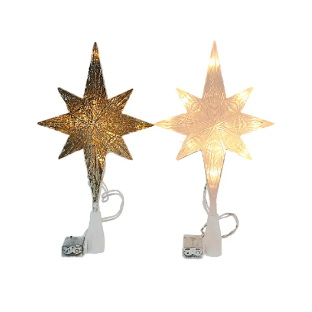 2022 New Custom Weihnachts verzierung Weihnachts stern Led Light Topper Star Tree Ornament