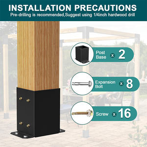 JH-Mech-Soporte <span class=keywords><strong>de</strong></span> anclaje <span class=keywords><strong>de</strong></span> poste, personalizado, resistente, en forma <span class=keywords><strong>de</strong></span> U, valla <span class=keywords><strong>de</strong></span> <span class=keywords><strong>hormigón</strong></span> húmedo real, barandilla, pérgola <span class=keywords><strong>de</strong></span> madera, paquete <span class=keywords><strong>de</strong></span> 2, Base <span class=keywords><strong>de</strong></span> poste <span class=keywords><strong>de</strong></span> acero - Product Image 4