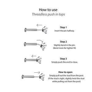 Ensemble de Piercings Tendance en Or Cœur et Étoile Sans Fil pour Femmes – Bijoux Minimalistes pour Lèvre et Oreille - Product Image 2