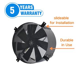 Kit de Ventilador de Extracción de Aire Montado en Pared con Energía Solar, Ventilación de Flujo Axial de 24V CC para Invernadero, Cobertizo o Granero - Product Image 5