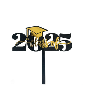 2025 nouvelle <span class=keywords><strong>Plaque</strong></span> de gâteau acrylique pour la décoration de fête de célébration de remise des diplômes pendant les fournitures de décoration de gâteau de saison de remise des diplômes - Product Image 6