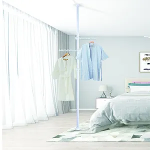 Easy-install Household Portable Wall Mounted Coat Rack Adjustable Clothes Hanger Punch-free Coat Rack Tree In Good Quality