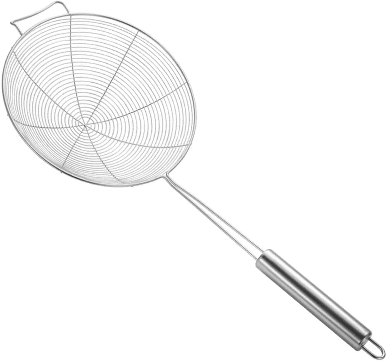 15-inch Stainless Steel Skimmer Spider Strainer Excellent Frying Ladle Funnel and Filter Stainless Steel Cooking Spoon Wire Mesh