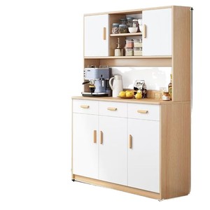 Mueble de Cocina con 3 Cajones y Estantes de Almacenamiento para Preparación de Alimentos y Preparación de Té en Sala de Estar o Cocina - Product Image 5