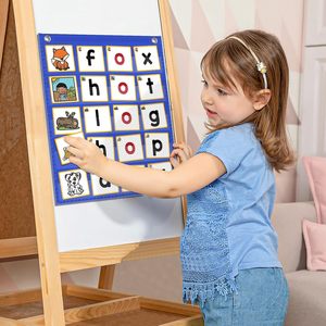 Tableau de construction de mots CVC, 64 cartes flash de phonétique, jeux d'alphabétisation pour la maternelle, pour les enfants de 4 à 6 ans - Product Image 5