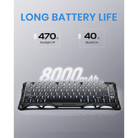 Articles en vrac Usine Original GravaStar Mercury K1 75% Clavier de jeu mécanique sans fil Conception d'exosquelette en alliage d'aluminium