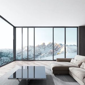 Fenêtres coulissantes en aluminium, porte-fenêtre, verre trempé, insonorisées, robustes, <span class=keywords><strong>sur</strong></span> <span class=keywords><strong>mesure</strong></span> - Product Image 1
