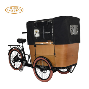 Nouveau tricycle électrique à trois roues à chargement frontal 2026, tricycle pour adultes avec caisse en bois, vélo électrique, <span class=keywords><strong>remorque</strong></span> de transport - Product Image 2