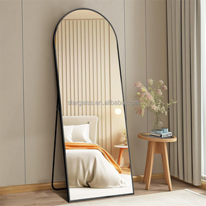 Custom Large Black <strong>Gold</strong> Aluminum Alloy Modern Arch Design Luxury Freestanding Full Length Body <strong>Long</strong> Dressing <strong>Mirror</strong> - Product Image 2