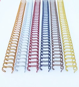 5/16 Inch 7.9 mm Red Nylon Coated 23 <strong>Loops</strong> Double Metal Spiral <strong>Binding</strong> Coil O <strong>Wire</strong> Bind Book <strong>Binding</strong> Material - Product Image 4