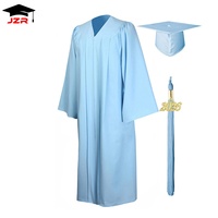 Casquette et robes de graduation de qualité académique 100% uniformes scolaires en tissu mat violet polyester