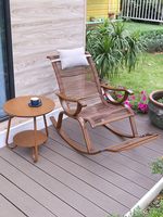 Fauteuil à bascule manuel en alliage d'aluminium pour balcon, design minimaliste moderne, fauteuil de loisirs pour adultes, pour cour extérieure