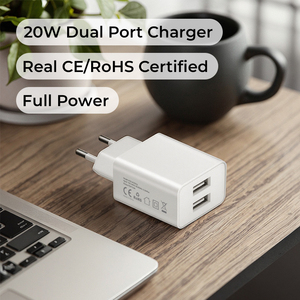 Dual Port 12W USB tường sạc 5V 2.4A Power Adapter với OTP & OVP bảo vệ làm bằng chất lượng cao gan chất liệu - Product Image 5