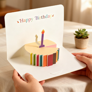 Tarjeta de Cumpleaños Plegable 3D YZ, Cajas de Embalaje de Diseño Simple de Alta Gama, Venta al por Mayor, Aplicable para Regalos de Cumpleaños al por Mayor - Product Image 2