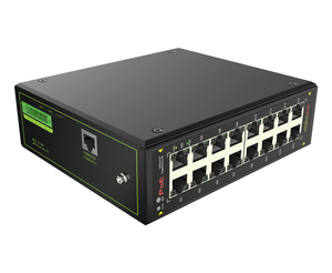 Switch POE industriel 16 ports direct usine 16x1G RJ45 L2 entièrement géré 256G 6KV IP40 Contrôle par application CCTV IEEE 802.3af/at OEM - Product Image 1