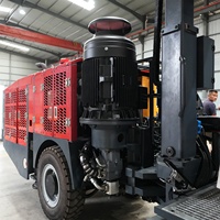Foreuse rotative géotechnique sur chenilles, hydraulique et diesel, avec moteur, pour le forage de trous d'ancrage dans les tunnels miniers