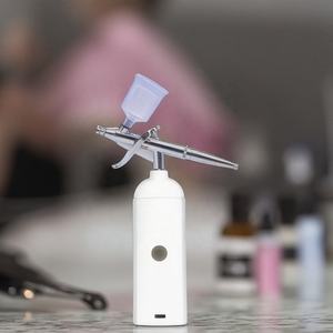 Kit de machine professionnel Pistolet à double action Compresseur Portable Sans fil Rechargeable Professionnel Maquilleurs Peintres corporels Art des ongles - Product Image 2