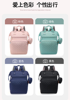 Sac à dos convertible antivol pour poussette, sac de rangement fonctionnel pour le change et les couches de bébé