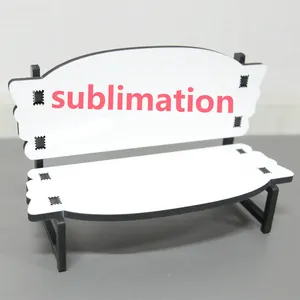 Sublimation Memorial Bench Blanks MDF USA WAREHOUSE Wholesale DIY Customized Logo White Memorial Long Bench Sublimation