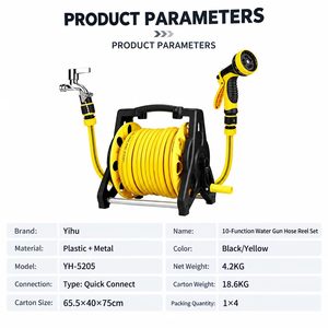 Ensemble de support de rangement pour <span class=keywords><strong>tuyau</strong></span> de lavage de voiture en matériau PP, modèle <span class=keywords><strong>enrouleur</strong></span> de <span class=keywords><strong>tuyau</strong></span> pour le lavage de voitures et l'<span class=keywords><strong>arrosage</strong></span> des fleurs - Product Image 2