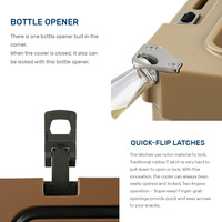 Glacière rigide rotomoulée Boright 65QT grande capacité pour la chasse et le camping, avec poignée et roues, étanche, maintien de la glace pendant 5 jours