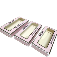 Boîte d'emballage de cils en papier vide de luxe avec logo personnalisé et marque privée pour vente en gros