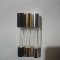 Flacon de parfum roll-on 2-en-1 unique pour huile corporelle, double embout vide avec bouchon en caoutchouc, emballage en verre ambré transparent sérigraphié