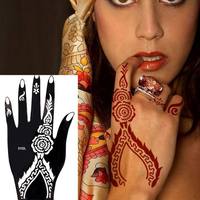 Autocollant de tatouage temporaire au henné personnalisé pochoir au henné pour la main