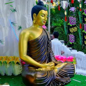 Décoration extérieure Bouddha Sculpture en résine sur mesure grandeur nature Statues <span class=keywords><strong>de</strong></span> Bouddha en fibre <span class=keywords><strong>de</strong></span> verre - Product Image 1