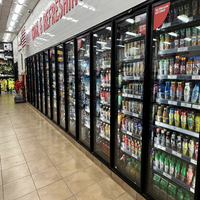 Congélateur vitré pour supermarché et boulangerie, chambre froide de présentation pour grandes surfaces