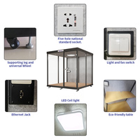 Cabines de bureau design modulaire intérieur et extérieur cabines téléphoniques insonorisées silencieuses cloison préfabriquée pour cabine de conférence
