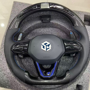 Volant sport en fibre de carbone compatible avec Volkswagen <span class=keywords><strong>Golf</strong></span> <span class=keywords><strong>4</strong></span> 5 6 7 8 GTI <span class=keywords><strong>R</strong></span> MK5 MK6 MK7 MK8 2017, mise à niveau du modèle ancien vers le nouveau modèle - Product Image 6