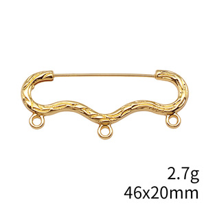 Petites épingles simples de 4,5 cm avec 3 boucles, dorées et argentées, épingles islamiques pour bébés, pour la décoration, accessoires pour bébés - Product Image 6