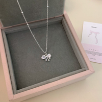 Nouveau Collier Cœur Rose Doux 2026 pour Femme, Chaîne de Clavicule Cœur d'Ange en Zircon Tendance et Unique
