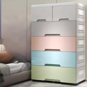 Armoire de rangement roulante intelligente à grande capacité, <span class=keywords><strong>organisateur</strong></span> de tiroirs multicouches pour jouets, vêtements de bébé, meubles de maison - Product Image 4