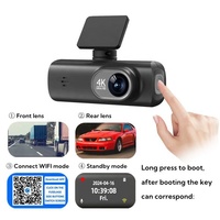 Caméra de tableau de bord portable IPS double objectif 4G 4K GPS avec enregistreur vidéo grand angle 170° WiFi SIM Cloud DVR App Live