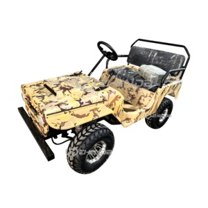 Mini Jeep tout-terrain camouflage à 4 roues motrices, véhicule électrique pour loisirs en plein air - Product Image 1