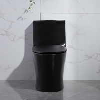 Upc sanitaire de couleur noir mat monté au sol salle de bains en céramique toilette monobloc